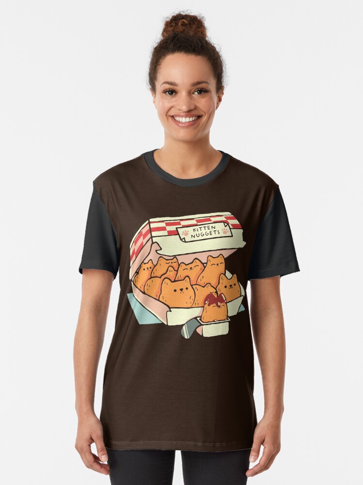 Thumbnail 2 of 5, Graphic T-Shirt, Kitten Nuggets Fast Food Cat by Tobe Fonseca designed and sold by tobiasfonseca.