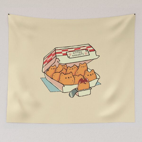 Item preview, Small Kitten Nuggets Fast Food Cat by Tobe Fonseca BEIGE designed and sold by Tobe Fonseca®.