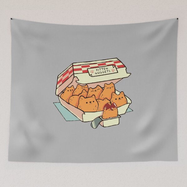 Item preview, Kitten Nuggets Sticker Fast Food Cat by Tobe Fonseca designed and sold by Tobe Fonseca®.