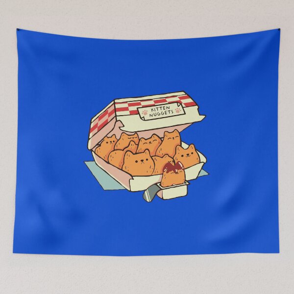 Item preview, Small Kitten Nuggets Fast Food Cat by Tobe Fonseca Blue designed and sold by Tobe Fonseca®.