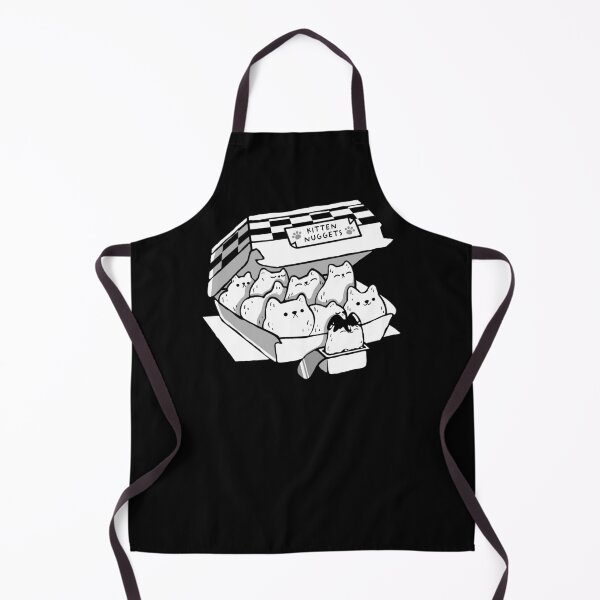 Item preview, Kitten Nuggets Fast Food Cat Black and White by Tobe Fonseca designed and sold by Tobe Fonseca®.
