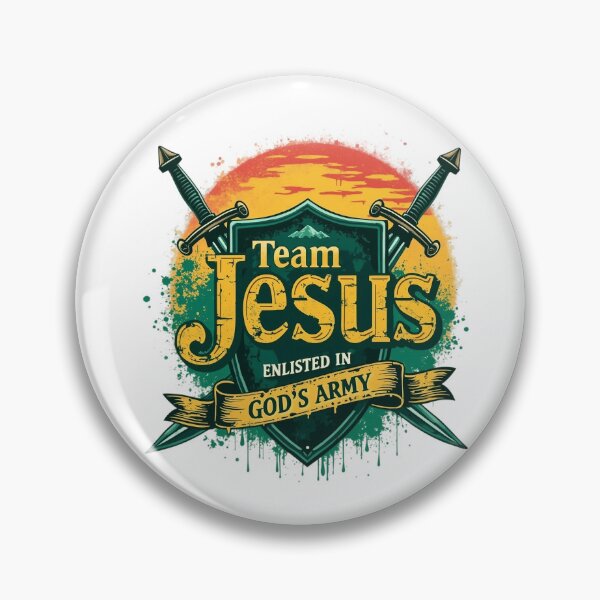 Item preview, TEAM JESUS, ENLISTED IN GOD'S ARMY designed and sold by Faithloveshop.
