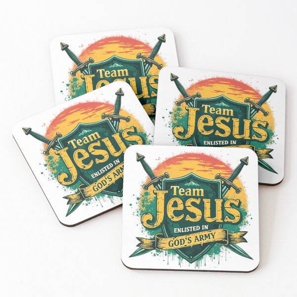 Item preview, TEAM JESUS, ENLISTED IN GOD'S ARMY designed and sold by Faithloveshop.