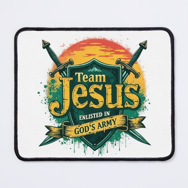 Item preview, TEAM JESUS, ENLISTED IN GOD'S ARMY designed and sold by Faithloveshop.
