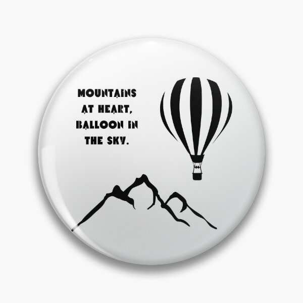 Item preview, Mountain heart balloon the sky designed and sold by RetroNibylander.