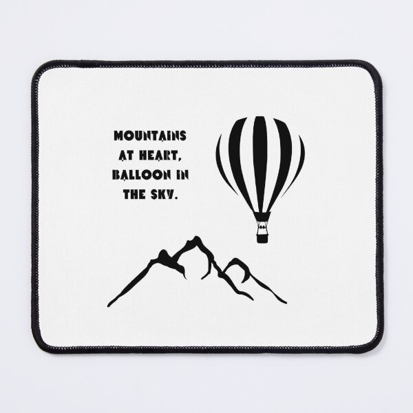 Item preview, Mountain heart balloon the sky designed and sold by RetroNibylander.