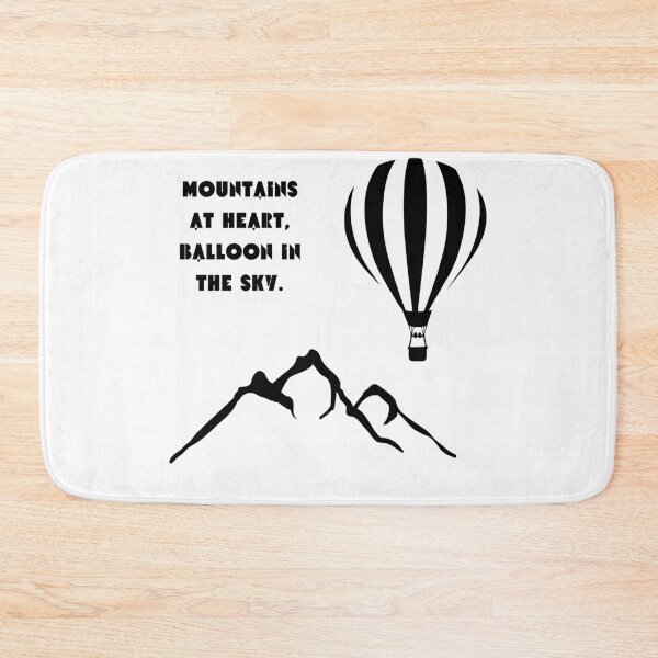 Item preview, Mountain heart balloon the sky designed and sold by RetroNibylander.