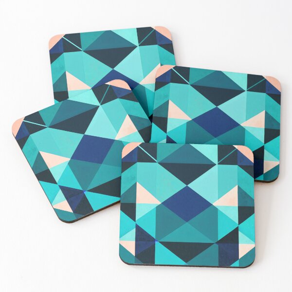 Item preview, Cyan and Blue Rhombuses Patterns designed and sold by LKozerski.