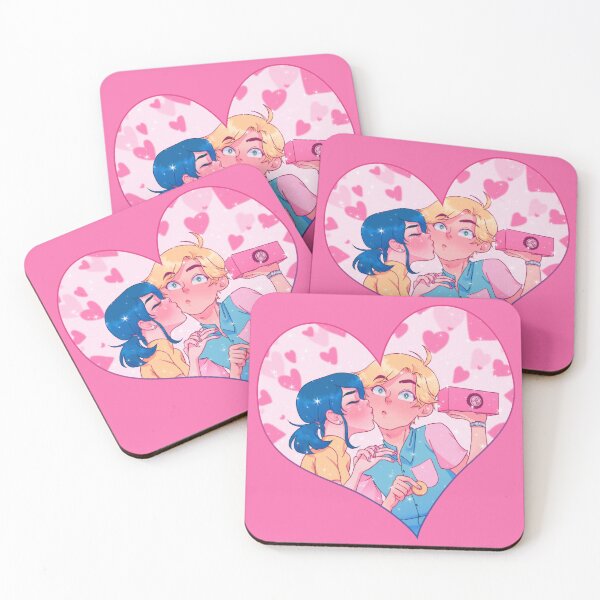 Item preview, heartshaped macaron cheek kiss designed and sold by queenlypirate.