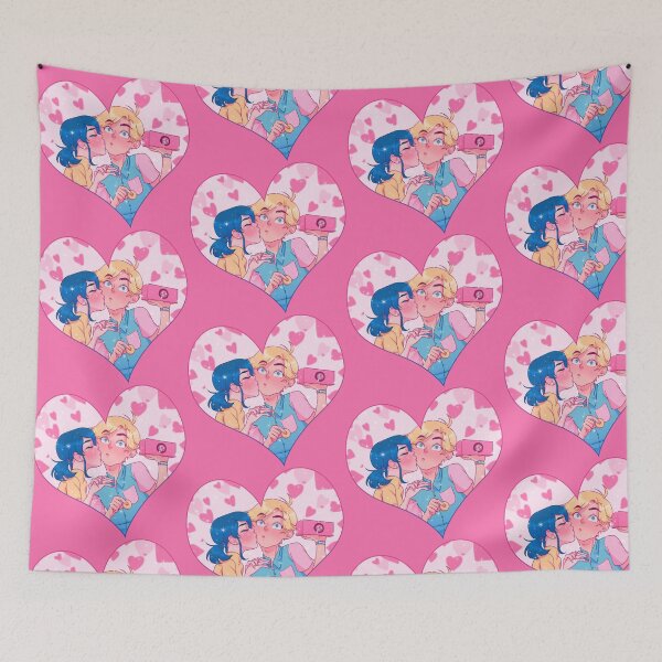 Item preview, heartshaped macaron cheek kiss designed and sold by queenlypirate.