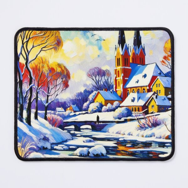 Item preview, Church painted fauvist, vintage style designed and sold by CristalleLisa.