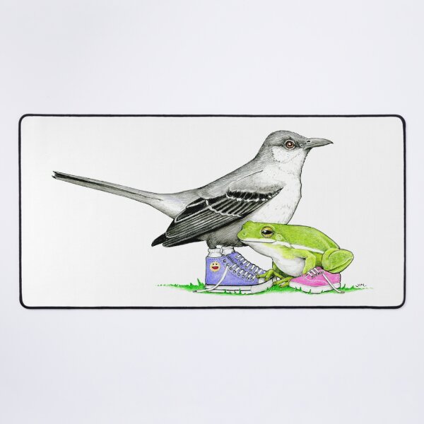 Item preview, Mockingbird and Frog in Sneakers designed and sold by JimsBirds.