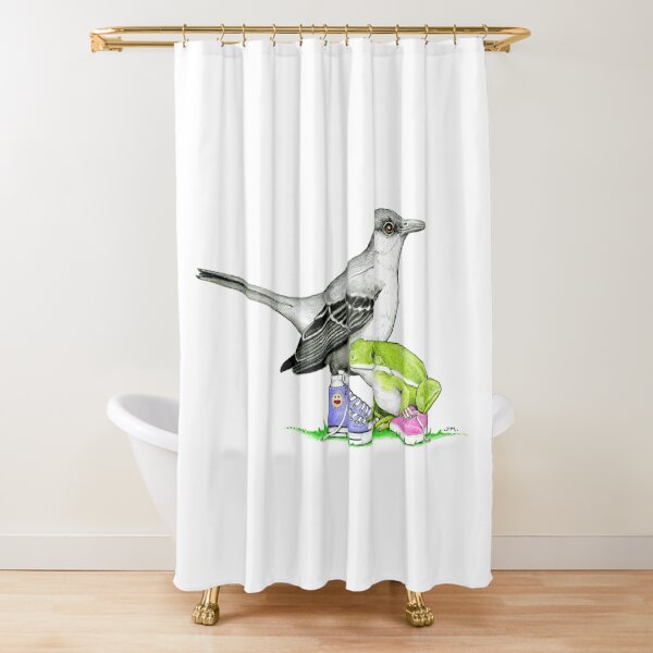Item preview, Mockingbird and Frog in Sneakers designed and sold by JimsBirds.