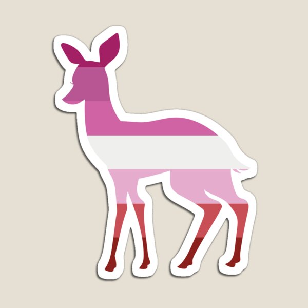 Lesbian Pride Flag Doe Magnet