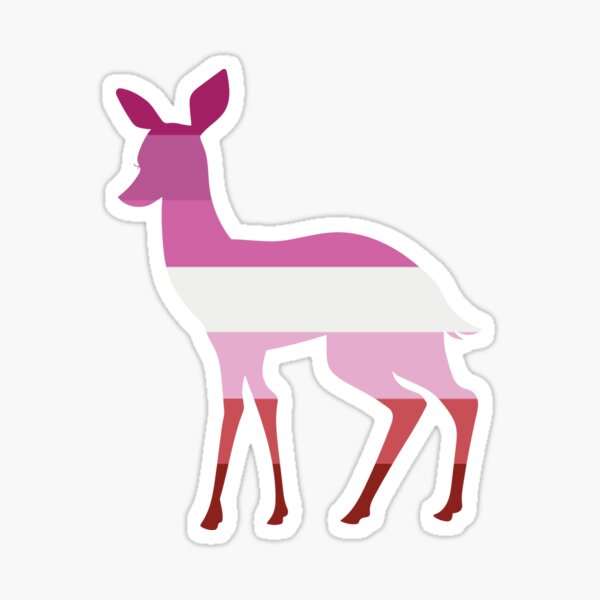 Lesbian Pride Flag Doe Sticker