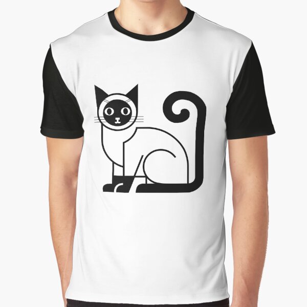 Item preview, Geometric cat shirt designed and sold by CanvaSnap ⭐⭐⭐⭐⭐.