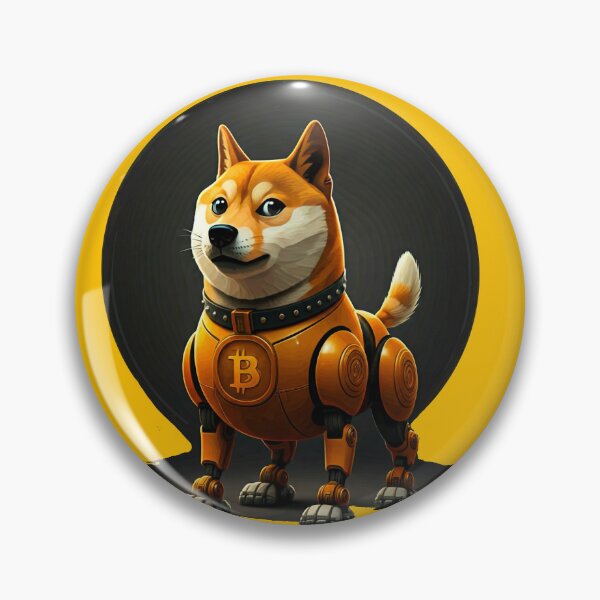 Item preview, Robotic Shiba Inu with Bitcoin Theme designed and sold by Thaivi Design.