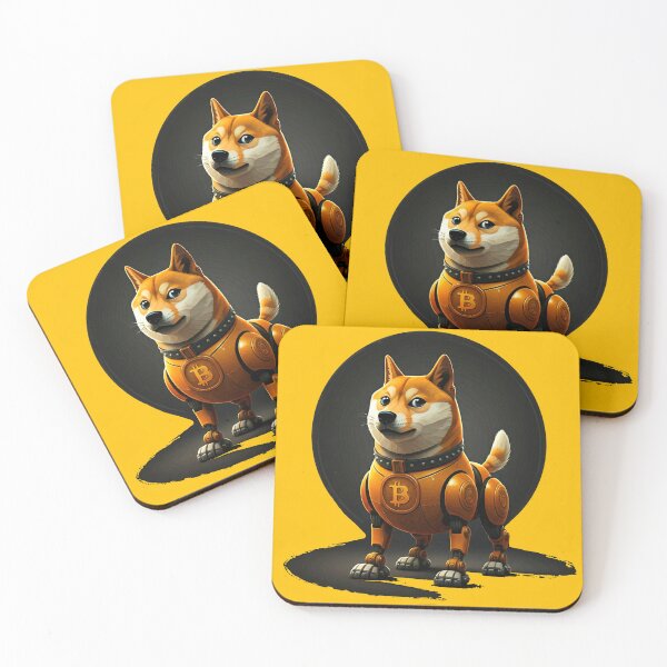 Item preview, Robotic Shiba Inu with Bitcoin Theme designed and sold by Thaivi Design.