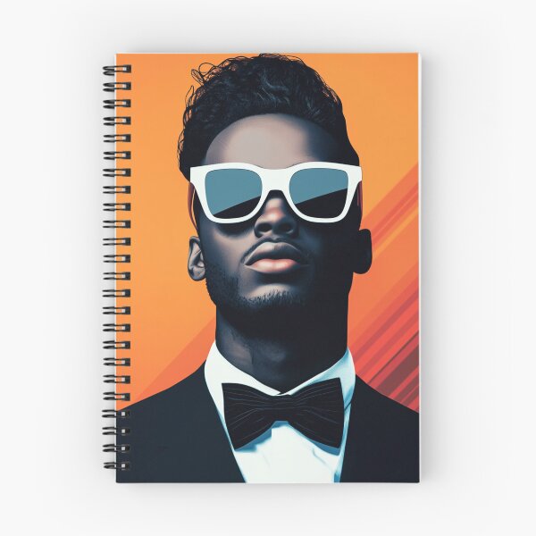 Item preview, Ultra-Modern Edge: Black Man with Cool Shades and Sleek Haircut (V.8) designed and sold by moot8art.