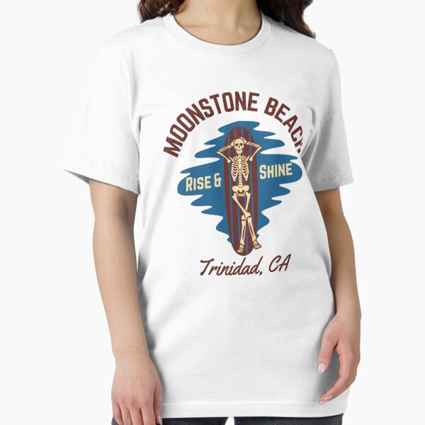 Item preview, Vintage-Style Moonstone Beach Trinidad California, Brown Text- Skeleton /Surf / Beach designed and sold by TimelessLocales.