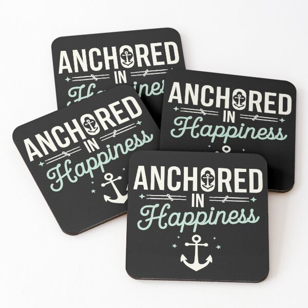 Item preview, Anchored Is Happiness – Boating designed and sold by tmerchtrends.