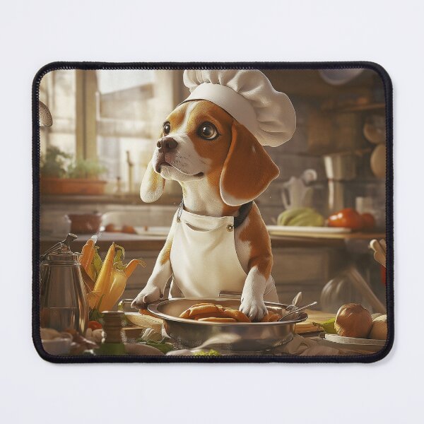 Item preview, A very cute beagle cooking in the kitchen designed and sold by Juli M..