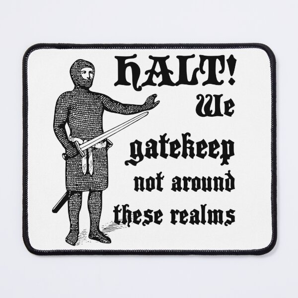 Item preview, HALT! Anti gatekeeping guard designed and sold by Goth-It-Covered.