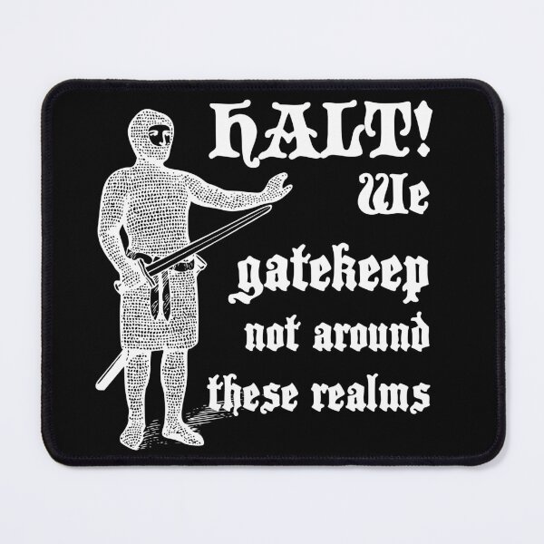 Item preview, HALT! Anti gatekeeping guard designed and sold by Goth-It-Covered.