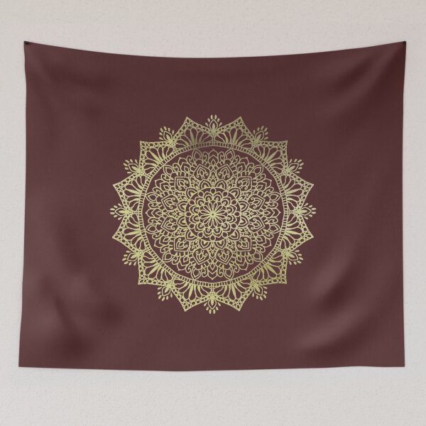 Item preview, Gold Chakra gold foil gradient look  mandala designed and sold by cosmiccircles01.