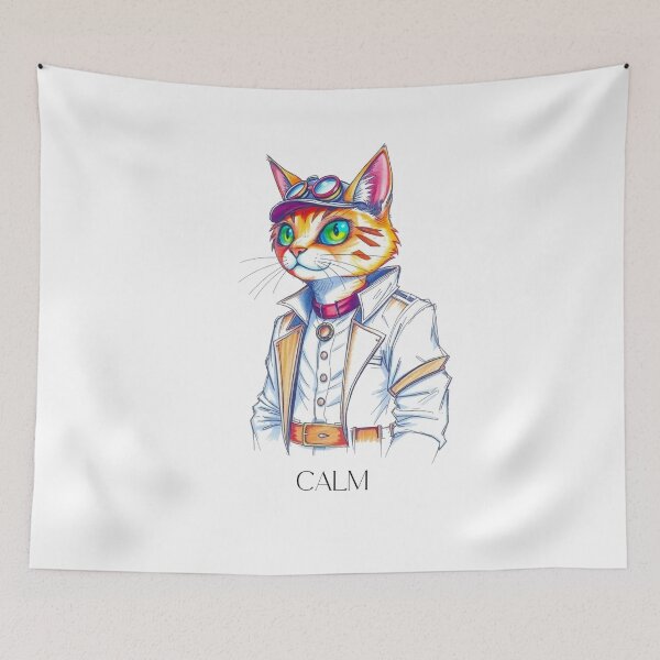 Item preview, CALM CAT designed and sold by BespokeBrushes.