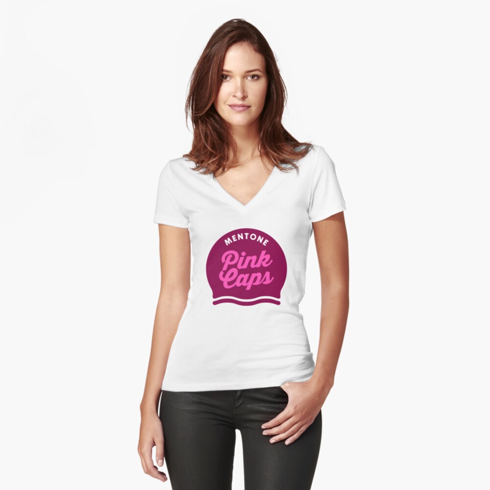 Item preview, Fitted V-Neck T-Shirt designed and sold by Swim4Recovery.