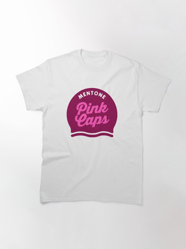 Thumbnail 3 of 7, Classic T-Shirt, Pink Caps Club Clours designed and sold by Swim4Recovery.
