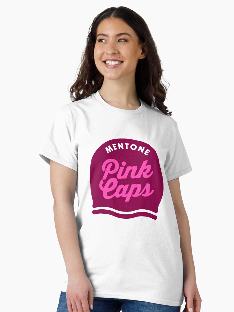Thumbnail 1 of 7, Classic T-Shirt, Pink Caps Club Clours designed and sold by Swim4Recovery.
