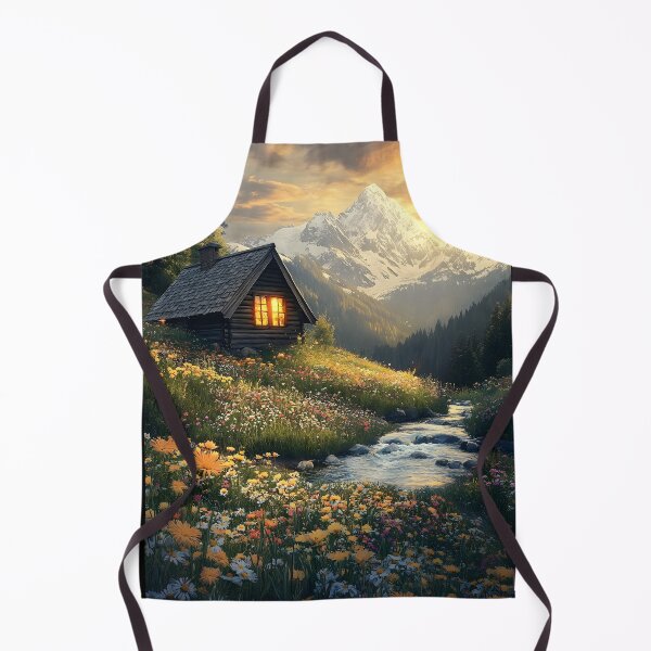 Item preview, Alpine Meadow Germany Black Forest Region Wild Flowers Snow Capped Mountains designed and sold by scooterbaby.