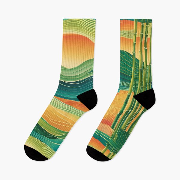 Item preview, Abstract Ocean Waves with Bamboo Stalks Harmony designed and sold by Traloch O'Laoi.