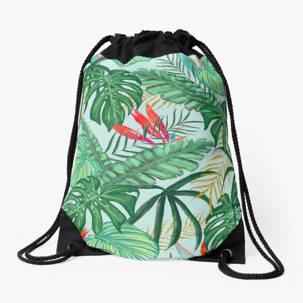 Item preview, The Tropics | Jungle Botanical Bird of Paradise Illustration | Forest Palm Monstera Banana Leaves designed and sold by 83oranges.