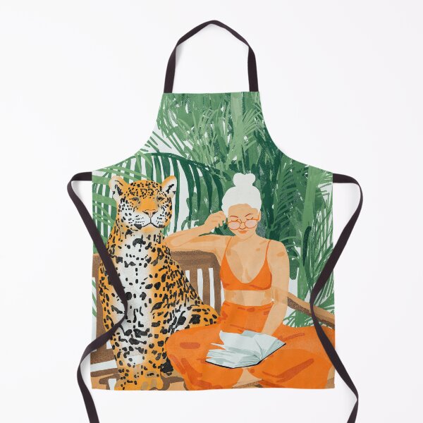 Item preview, Jungle Vacay | Modern Bohemian Blonde Woman Tropical Travel | Leopard Wildlife Forest Reader designed and sold by 83oranges.com.