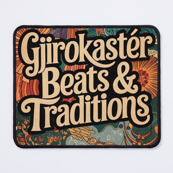 Item preview, Gjirokastër Albanian Folk Festival Whimsical Vintage Zentangle Art designed and sold by Witty Shirts.