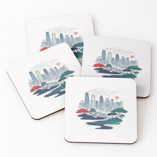 Item preview, South Korea Ilsan City Landmark Retro Minimalist Skyline Illustration, designed and sold by PaintMeWorld.
