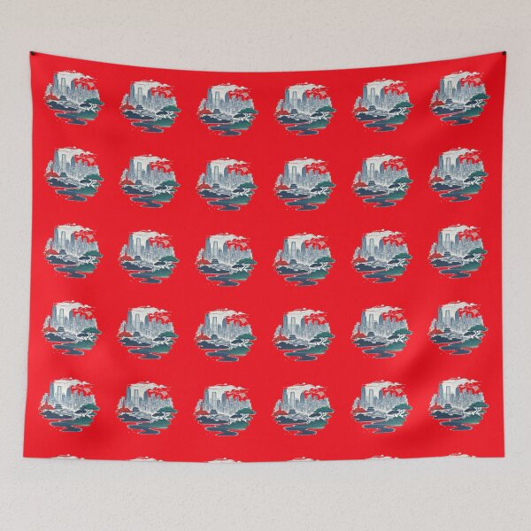 Item preview, South Korea Ilsan City Landmark Retro Minimalist Skyline Illustration, designed and sold by PaintMeWorld.