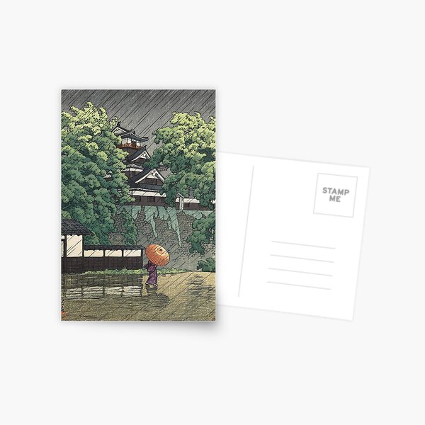 Item preview, Udo Tower, Kumamoto Castle in Rain - Kawase Hasui designed and sold by Martstore.