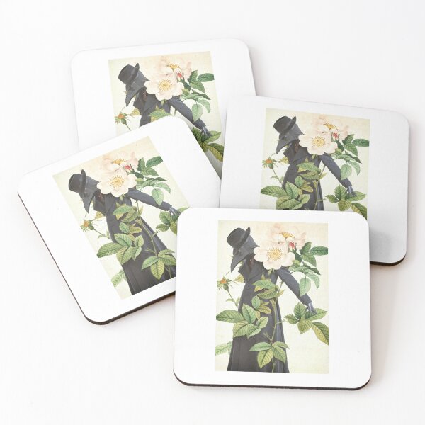 Item preview, Plague Doctor and Floral Collage Art designed and sold by Nitsuke.