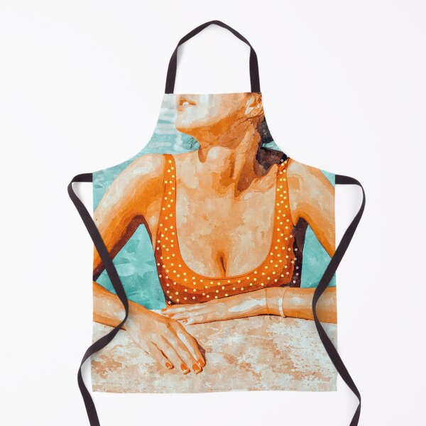 Item preview, Mi Bebida Por Favor | Modern Bohemian Woman Summer Swim | Swimming Pool Watercolor Fashion Painting designed and sold by 83oranges.com.