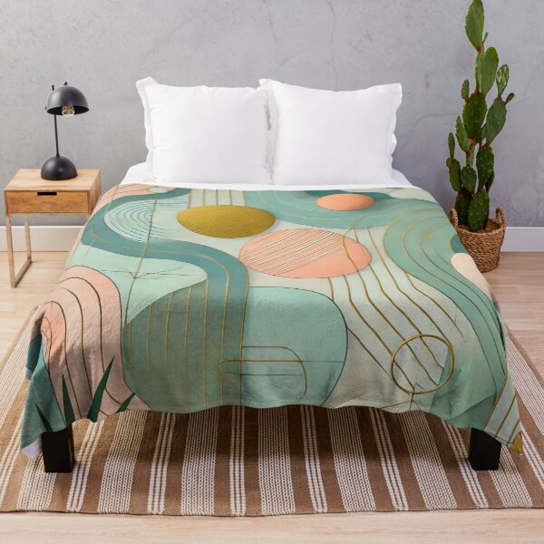 Artikelvorschau, Trendiges geometrisches Muster in Pastell mit goldenen Akzenten entworfen und verkauft von MZCREATIONS144.