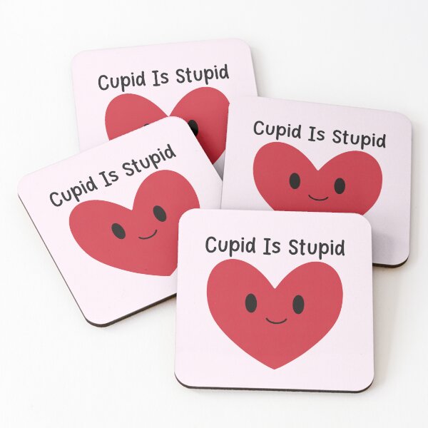 Item preview, Cupid Is Stupid Heart designed and sold by Skull Fern.