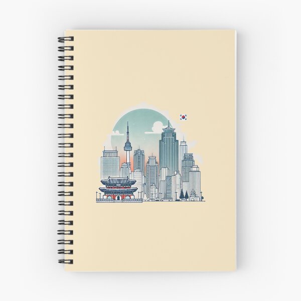 Item preview,  South Korea Ilsan City Landmark Retro Minimalist Skyline Illustration,  designed and sold by PaintMeWorld.