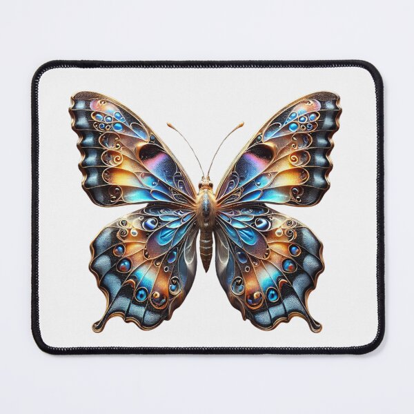 Item preview, Vibrant Realistic Butterfly Design - Nature's Art on Black Background designed and sold by Zuday.