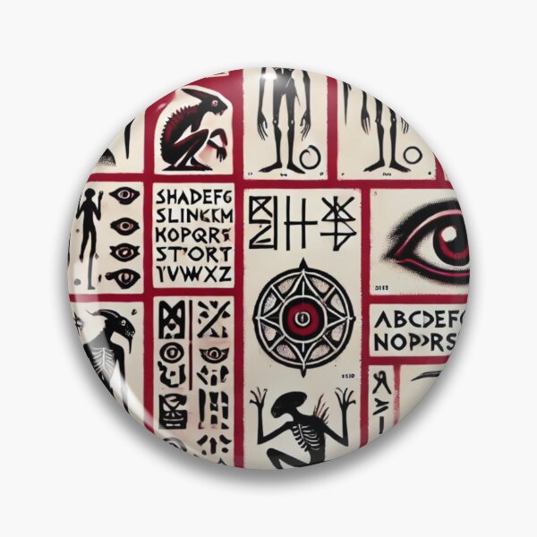 Item preview, demonic skeleton red hieroglyph and runic design designed and sold by Cord75.