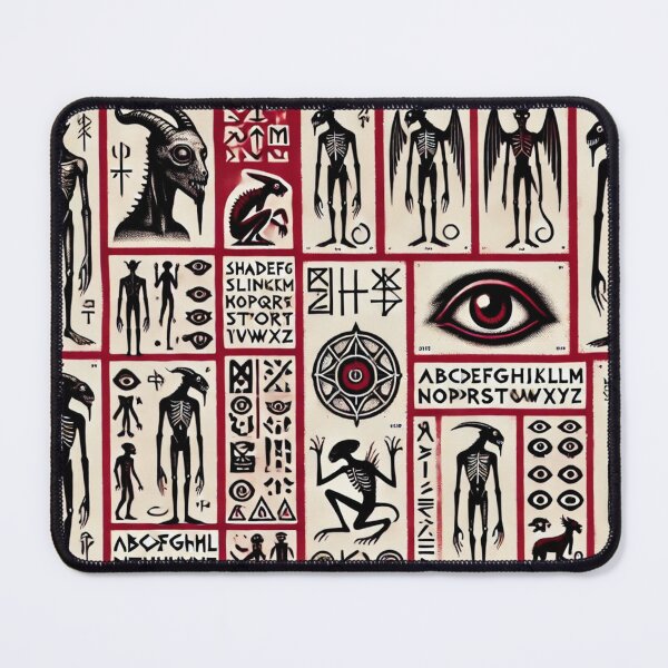 Item preview, demonic skeleton red hieroglyph and runic design designed and sold by Cord75.
