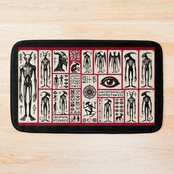 Item preview, demonic skeleton red hieroglyph and runic design designed and sold by Cord75.